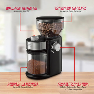 Brentwood Electric Stainless Steel Burr Coffee Grinder